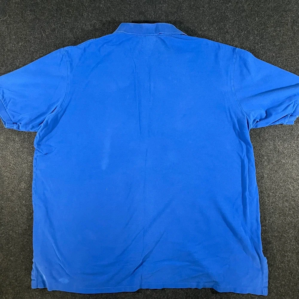 Polo Ralph Lauren Shirt Mens 3XLT Blue Short Sleeve Pony Logo Pique Polo Classic